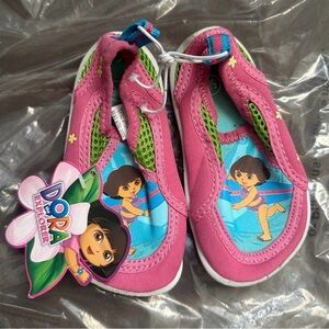 Dora Explorer Pink Kids Water Shoes - Slip-On Aqua Play Shoes